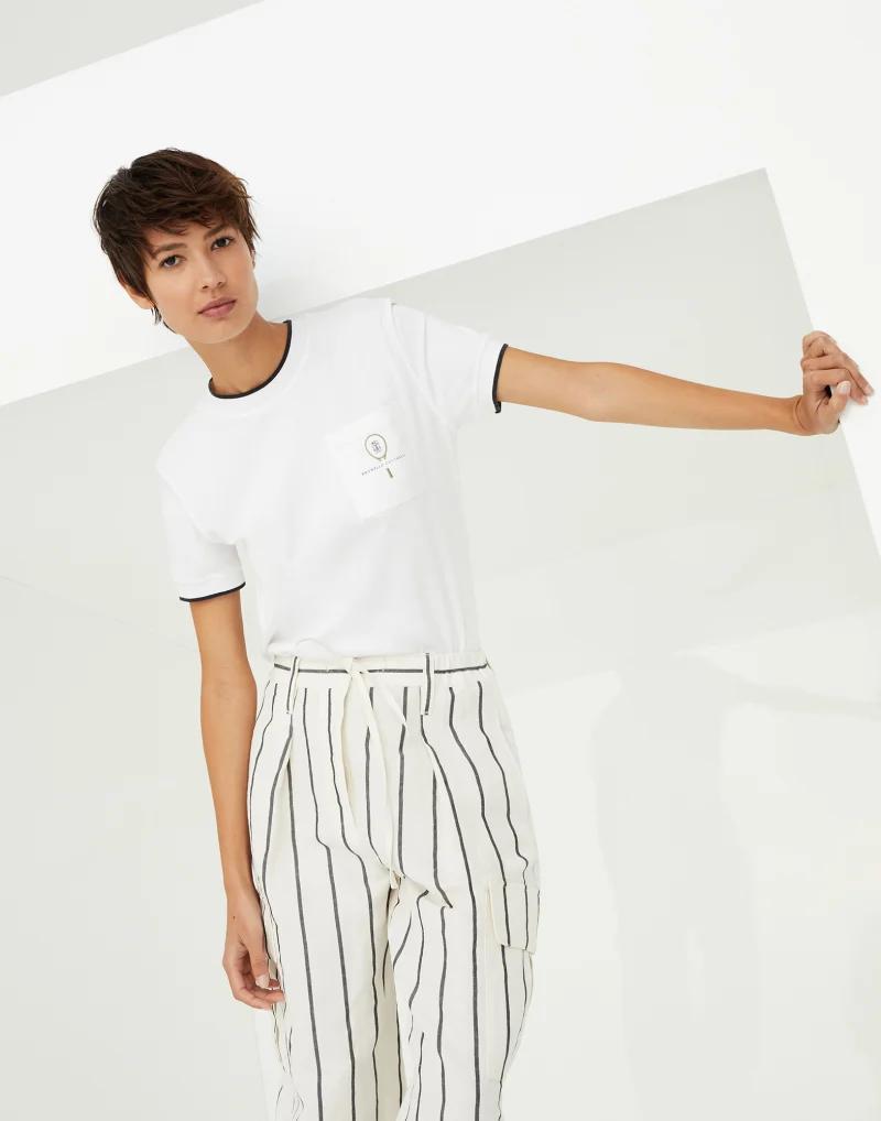 Brunello Cucinelli White Cotton Top