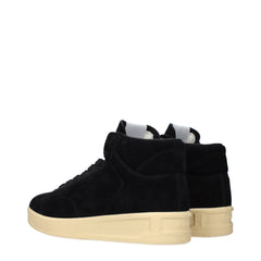 Jil Sander Zwarte Leren High Top Sneakers