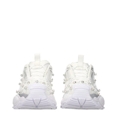 Versace Witte stoffen sneakers