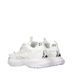 Versace Witte stoffen sneakers