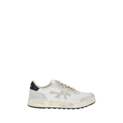 Premiata White Calf Leather Bos Taurus Low Top Sneakers