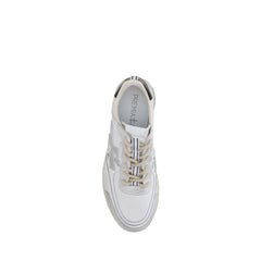 Premiata White Calf Leather Bos Taurus Low Top Sneakers