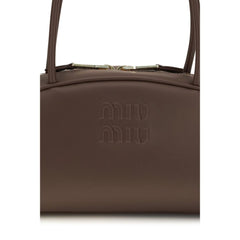 Miu Miu Brown Calf Leather Bos Taurus Shoulder Bag
