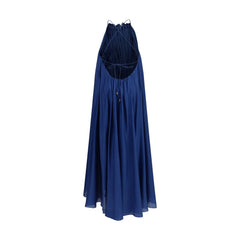 Zimmermann blauwe zijden cocktailjurk