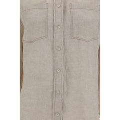 Brunello Cucinelli Beige Linen Shirt
