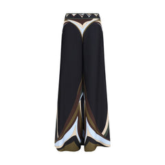 Emilio Pucci Black Silk Flared Pants