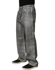 Dolce & Gabbana Grey Washed Mid Waist Straight Denim Jeans