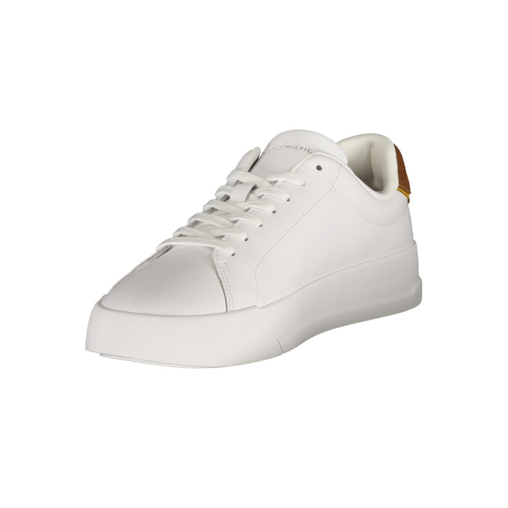 Tommy Hilfiger White Polyester Athletic Sneakers