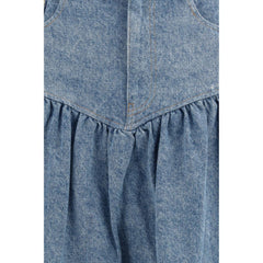 Ganni Blue Denim Skirt