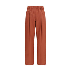Brunello Cucinelli Orange Cotton Casual Pants