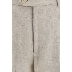 Brunello Cucinelli Beige Silk Two-Piece Suit