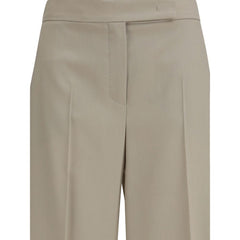 Max Mara Beige Wool Oves Aries Bermuda Shorts