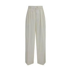 Calvin Klein White Wool Oves Aries Casual Pants