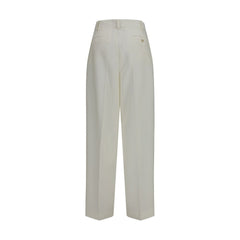 Calvin Klein White Wool Oves Aries Casual Pants