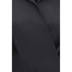 Khaite Black Wool Oves Aries Full-Length Jacket