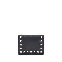 Valentino Garavani Black Calf Leather Bos Taurus Wallet