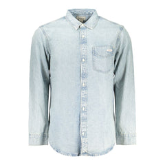 Calvin Klein Azzurro Cotton Mens Shirt