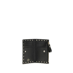 Valentino Garavani Black Calf Leather Bos Taurus Wallet