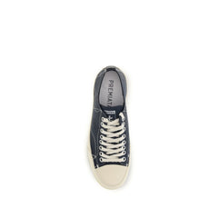 Premiata Blue Calf Leather Bos Taurus Low Top Sneakers