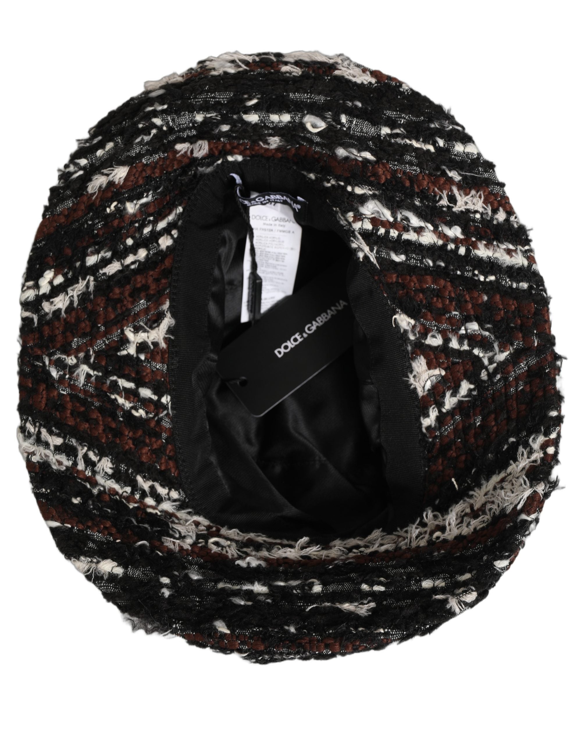 Dolce & Gabbana Dames Multicolor Acryl Tweed Emmer Hoed