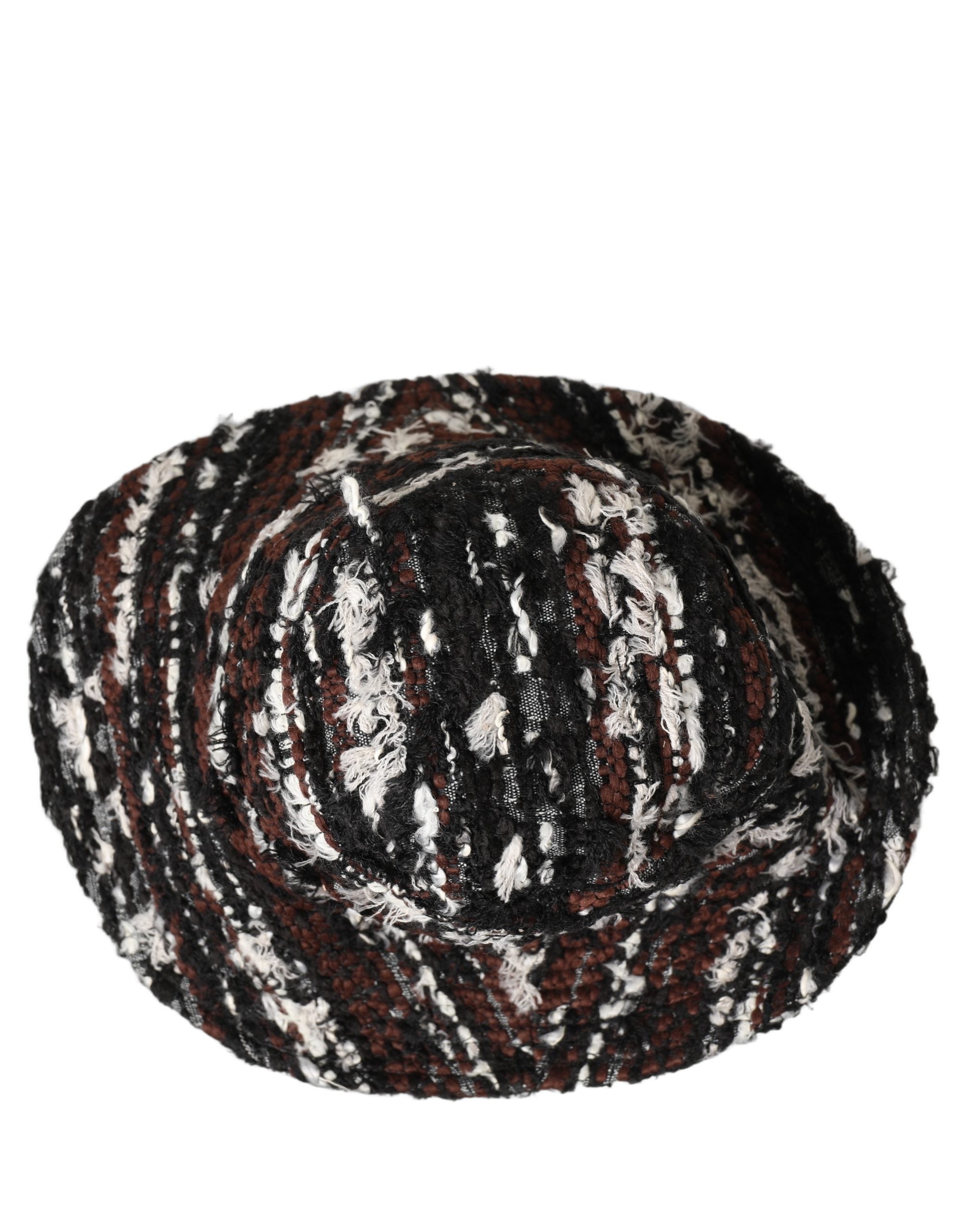 Dolce & Gabbana Dames Multicolor Acryl Tweed Emmer Hoed
