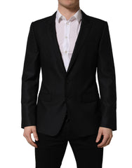 Dolce & Gabbana Zwarte Wollen Single Breasted Herenblazer