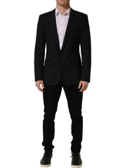 Dolce & Gabbana Zwarte Wollen Single Breasted Blazer Jasje