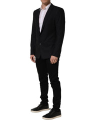 Dolce & Gabbana Zwarte Wollen Single Breasted Blazer Jasje
