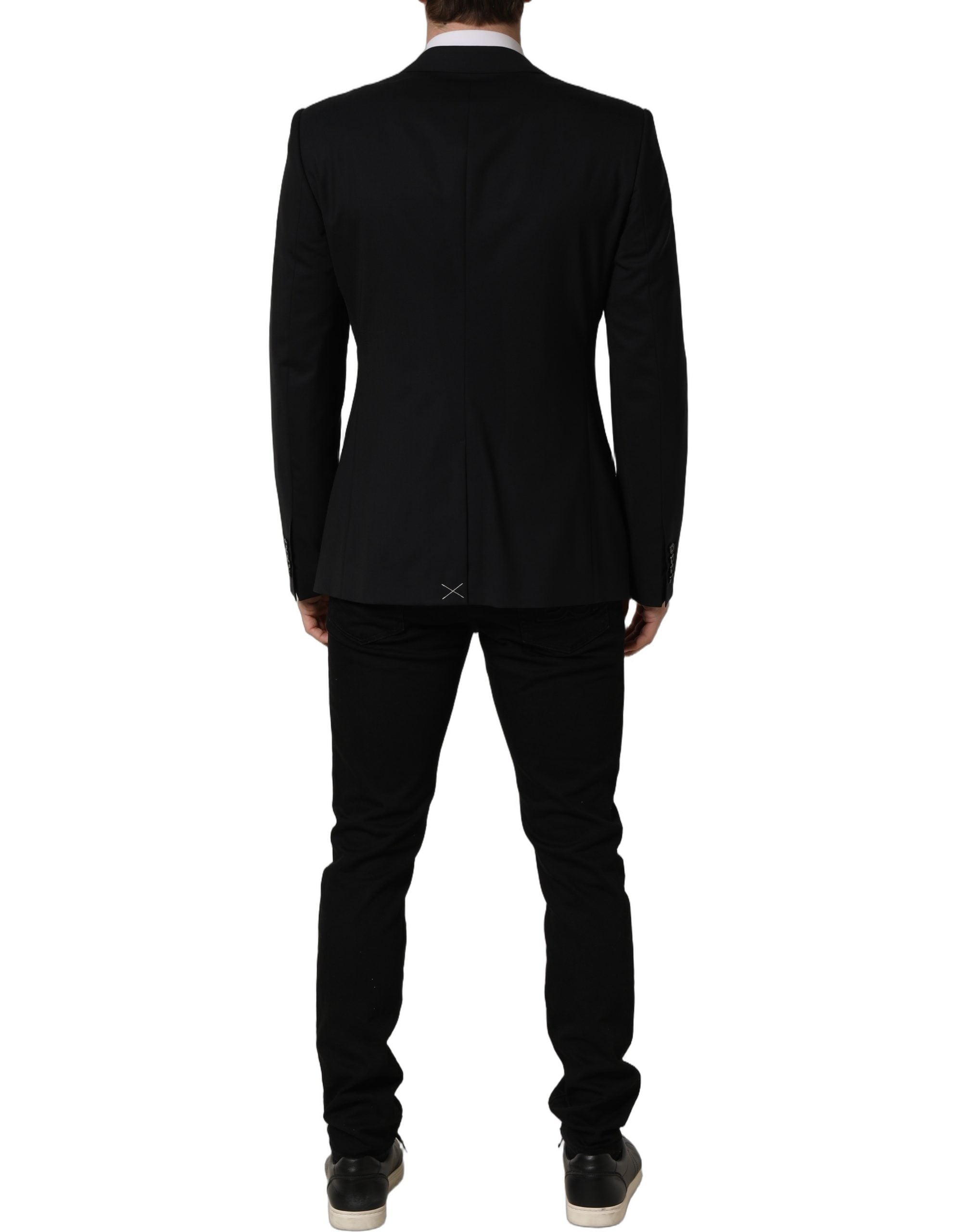 Dolce & Gabbana Zwarte Wollen Single Breasted Blazer Jasje
