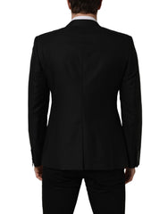 Dolce & Gabbana Black Wool Single Breasted Blazer Jacket