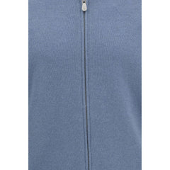 Brunello Cucinelli Blue Cashmere Cardigan