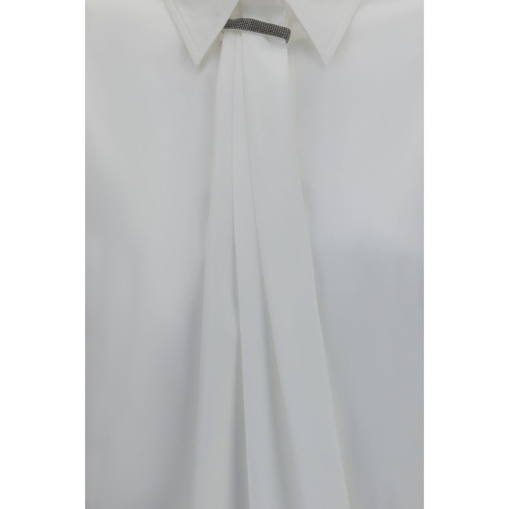 Brunello Cucinelli Wit Katoenen Overhemd