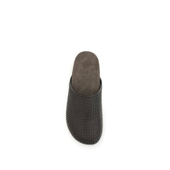 Brunello Cucinelli Bruin Kalfsleer Bos Taurus Slides
