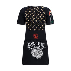 Marine Serre Black Cotton Casual Dress