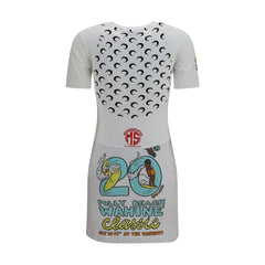 Marine Serre White Cotton Casual Dress