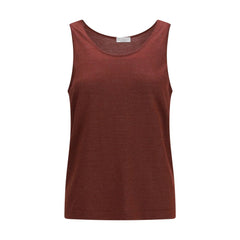 Brunello Cucinelli Mouwloze Cashmere Tops met Meerkleurig Patroon