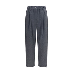 Brunello Cucinelli Gray Wool Oves Aries Casual Pants