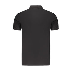 Marina Militare Black Cotton Mens Polo