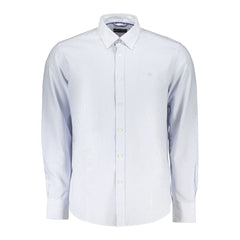 North Sails Azzurro Cotton Men Shirt with Long Sleeves and Button-Down Collar