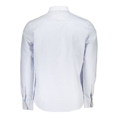 North Sails Azzurro Cotton Men Shirt with Long Sleeves and Button-Down Collar
