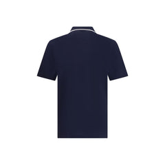 Ferragamo Blue Cotton Polo Shirt