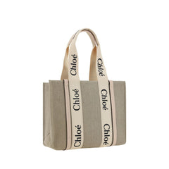 Chloé Beige Linnen Handtas