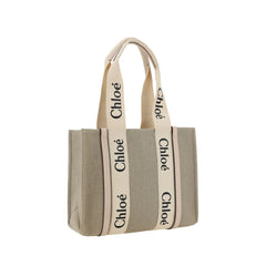 Chloé Beige Linnen Handtas