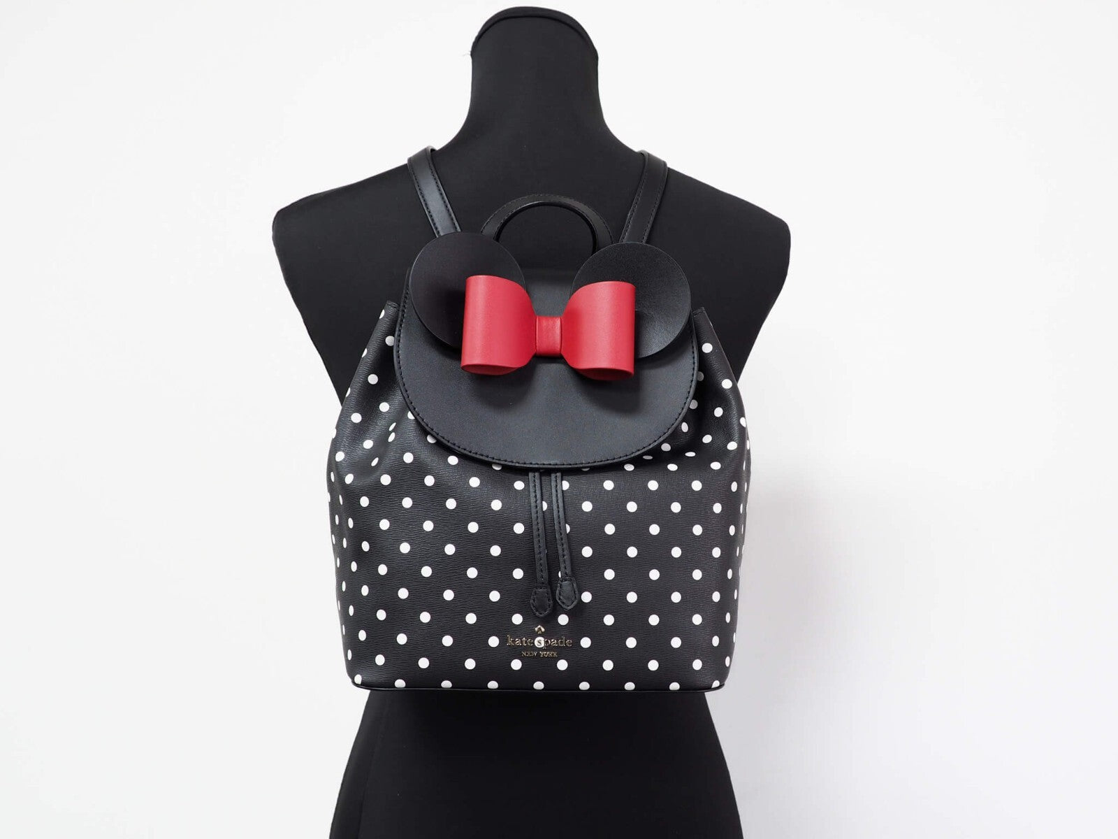 Kate Spade Disney Minnie Mouse Medium Leren Rugzak Schooltas Tas