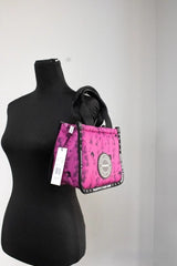 Marc Jacobs X Peanuts Mini Fuchsia Fedora Puffy Nylon Tote Umhängetasche