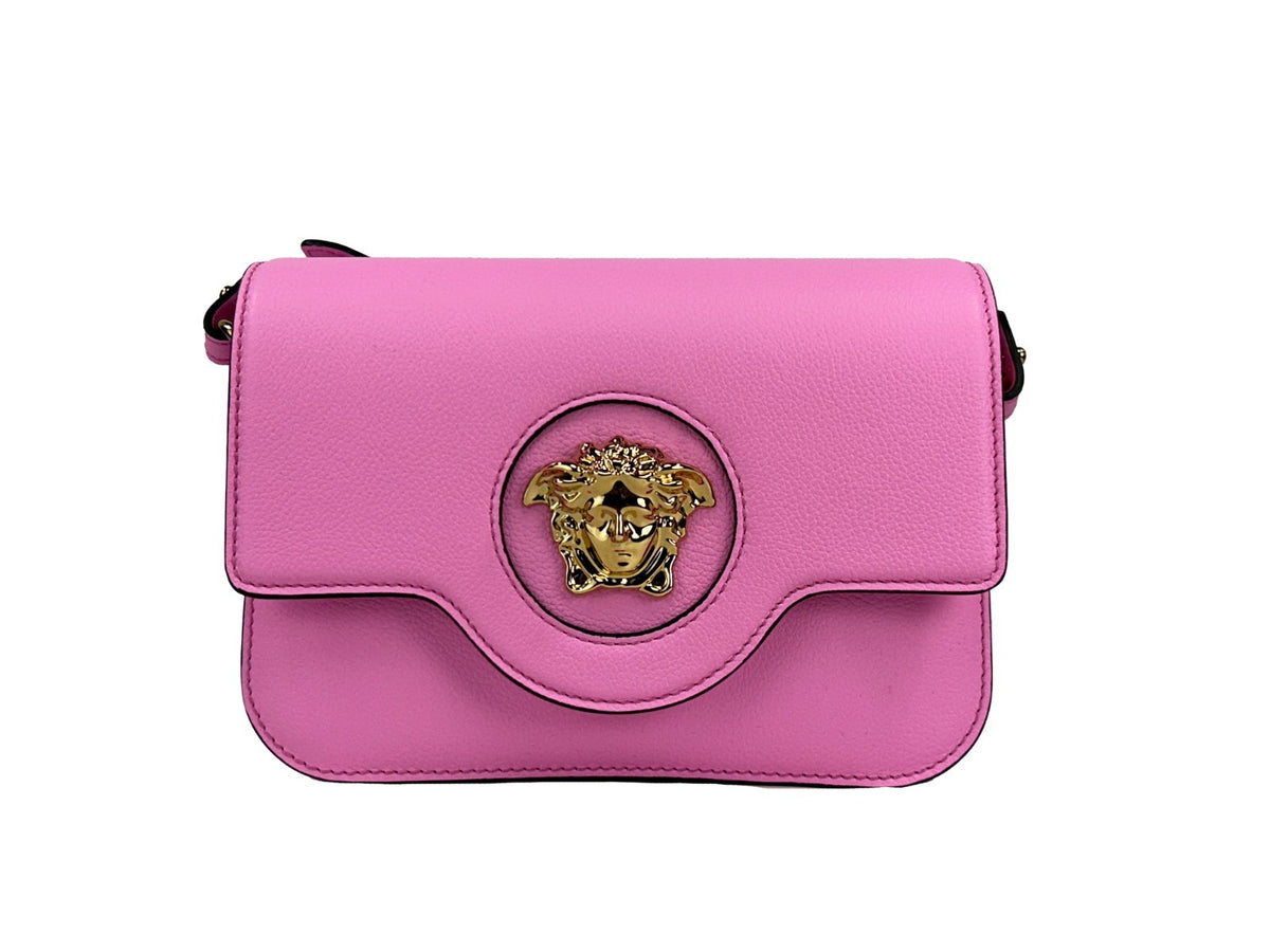 Versace La Medusa Pinke Leder-Schulter-Umhängetasche