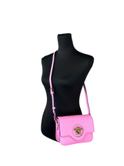 Versace La Medusa Pinke Leder-Schulter-Umhängetasche