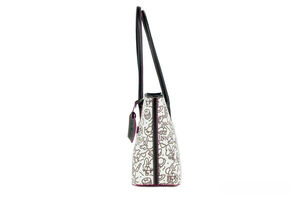 Dooney & Bourke Disney Medium Minnie Mouse Line Art Coated Cotton Tote Handtas