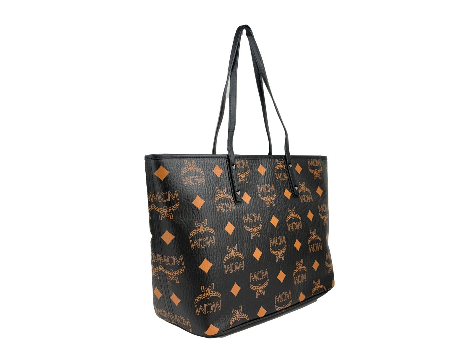 MCM Aren Zwarte Leren Schoudertas