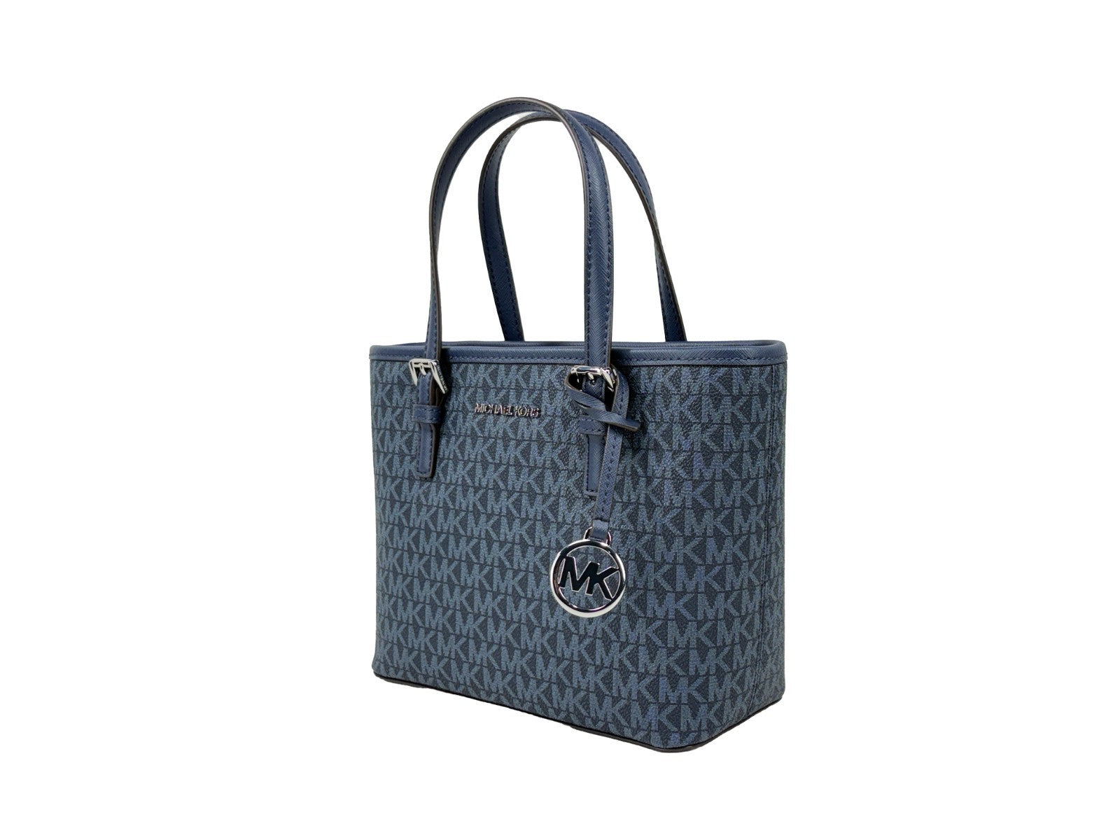 Michael Kors Marineblauw Signature XS Carryall Tote Bag